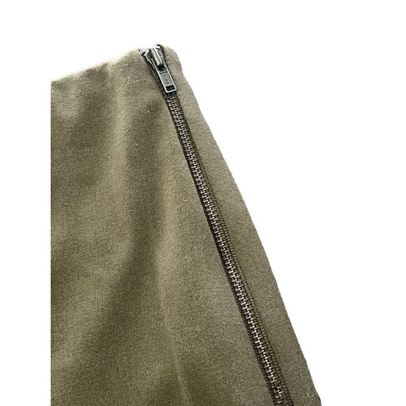 Women's Nine West Side-Zip Skinny High Rise Trouser Olive Green 18 - Picture 2 of 9